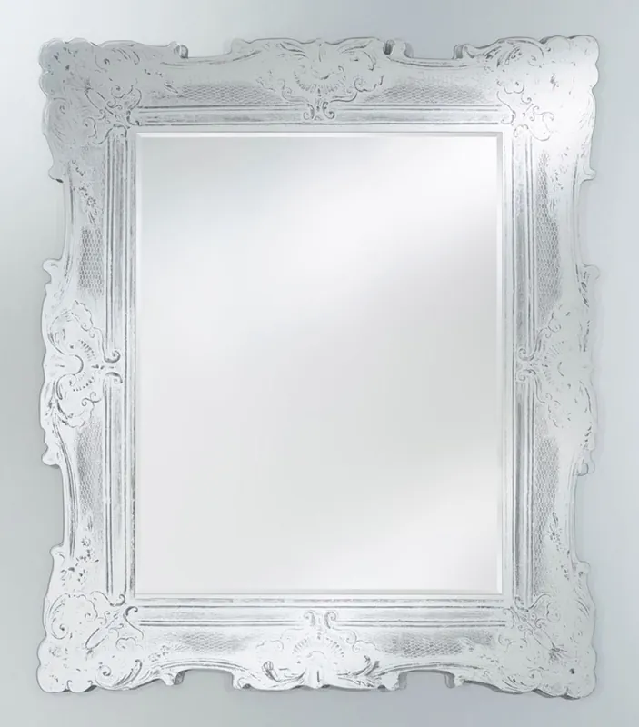 Casa Padrino Baroque Mirror Antique White 106 x H. 125 cm - Noble and Sumptuous Zertifiziert