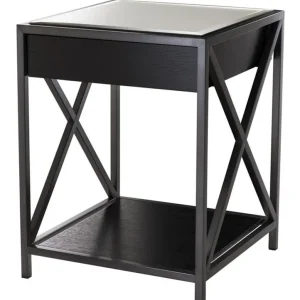 Casa Padrino bedside table bronze / black 47 x 46 x H. 61 cm - Luxury Side Table Bestseller