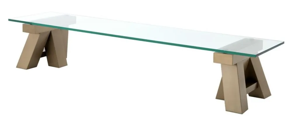 Casa Padrino luxury coffee table brass 190 x 45 x H. 36 cm - Living Room Table Ausverkauf