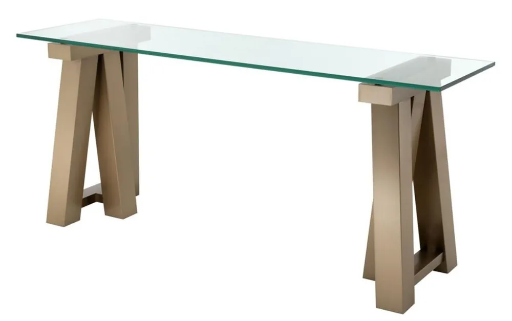 Casa Padrino luxury console brass 90 x 25 x H. 90 cm - Living Room Furniture Top-Angebot