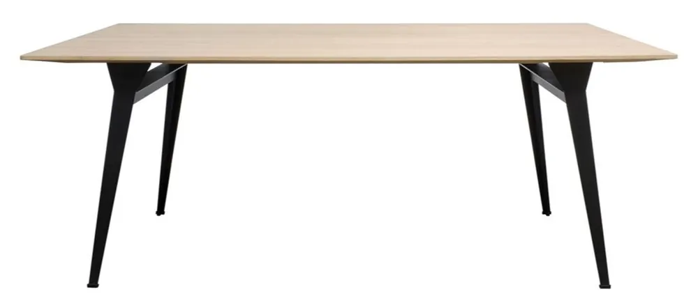 Casa Padrino Dining Table Natural / Black - Luxury Dining Room Furniture Super-Preis