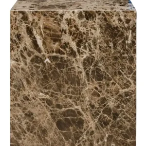 Casa Padrino side table with black-gray marble and golden base 40 x 40 x H. 50 cm - Luxury Living Room Deco Wochenendangebot