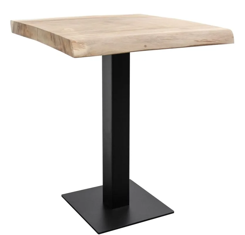 Direktkauf Casa Padrino luxury bar table with soar wood table top natural colors / black - Luxury Collection
