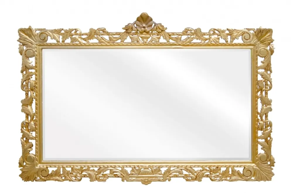 Casa Padrino Baroque Mirror Gold Handmade 193 x 110 cm - Wooden Mirror - Baroque Furniture Expressversand