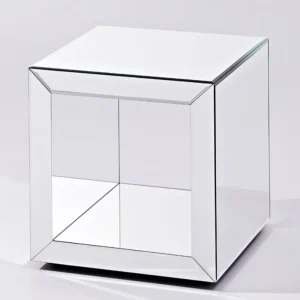 Markenprodukt Casa Padrino luxury mirror glass side table in cube design 46 x 46 x H. 48 cm - Designer Living Room Furniture
