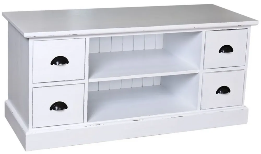 Casa Padrino country style sideboard antique style white 129 x 50 x H. 60 cm - Country Style TV Cabinet Echt