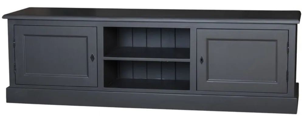 Casa Padrino country style sideboard black 180 x 46 x H. 56 cm - Country Style TV Cabinet Top-Seller