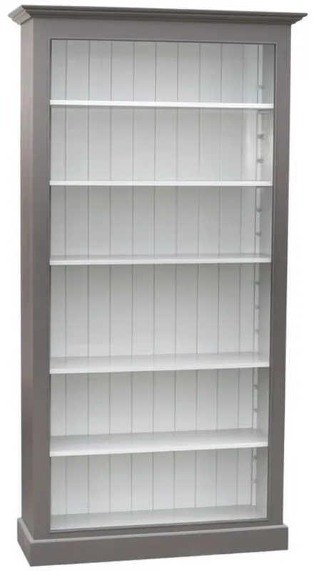 Casa Padrino country style bookcase gray / white 109 x 39 x H. 210 cm - Living Room Furniture in Country Style Saisonangebot