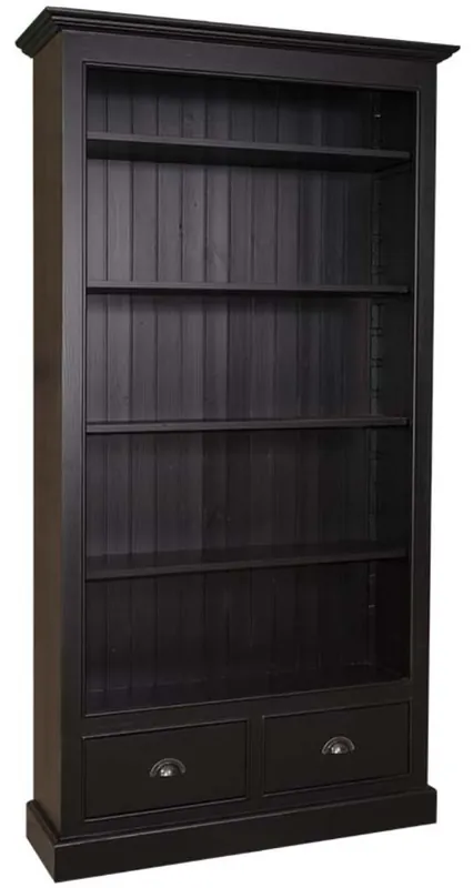 Must-Have Casa Padrino country style bookcase black 109 x 39 x H. 210 cm - Living Room Furniture in Country Style