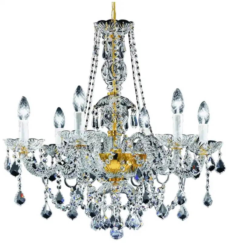Casa Padrino baroque crystal chandelier gold Ø 62 x H. 61 cm - Lights & Chandeliers in Baroque Style Neuheit