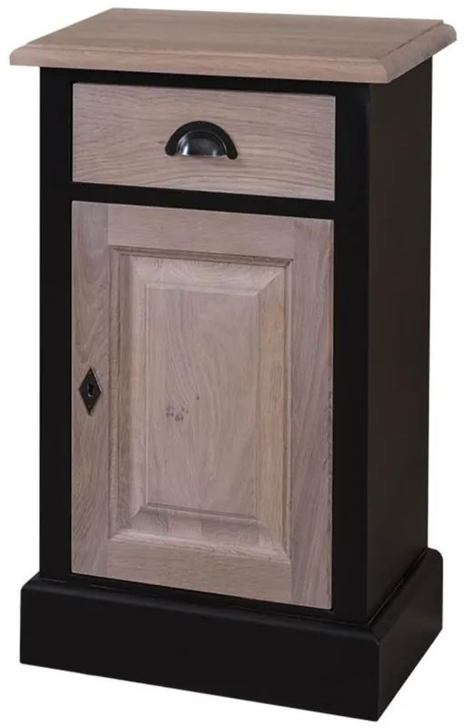 Casa Padrino country house style bedroom chest black / natural colors 47 x 32 x H. 75 cm - Country Style Bedroom Furniture Saisonangebot