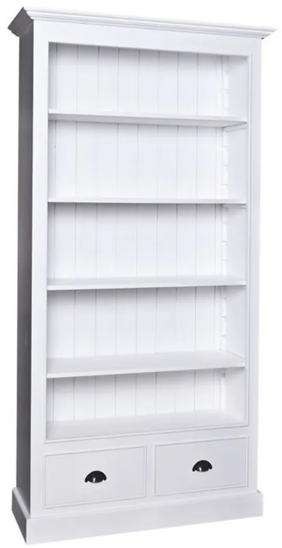 Billig Casa Padrino country house style bookcase white 109 x 39 x H. 210 cm - Living Room Furniture in Country House Style