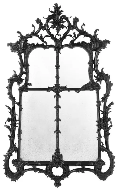 Casa Padrino luxury baroque style living room wall mirror black 102 x H. 174 cm - Limited Edition Jetzt Kaufen