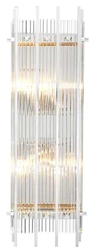 Angebot Casa Padrino luxury wall light silver 23 x 12 x H. 65 cm - Hotel Restaurant Wall Lamp