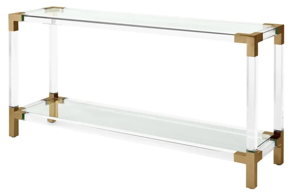 Casa Padrino luxury console brass colors 150 x 40 x H. 75 cm - Designer Furniture Geprüft