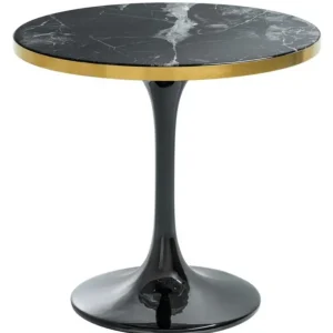 Casa Padrino luxury side table black / brass Ø 55 x H. 52.5 cm - Luxury Collection Sonderaktion