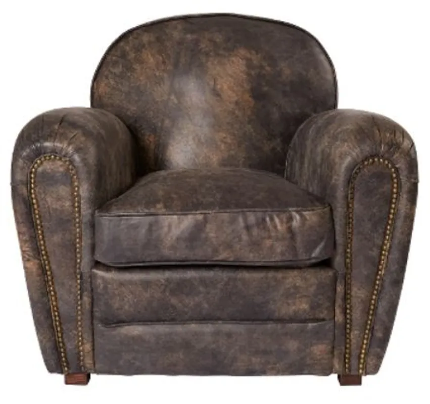 Mega-Angebot Casa Padrino luxury genuine leather armchair vintage dark brown 88 x 76 x H. 88 cm - Luxury Collection