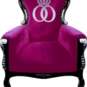 Schneller Versand Pompöös by Casa Padrino luxury baroque armchair Bergere pink / black / silver - Pompöös baroque armchair designed by Harald Glööckler