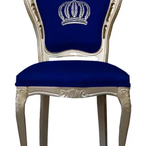 Pompöös by Casa Padrino luxury baroque dining chair blue / gold - Pompöös baroque chair designed by Harald Glööckler Sonderaktion