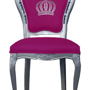 Geprüft Pompöös by Casa Padrino luxury baroque dining chair pink / silver - Pompöös baroque chair designed by Harald Glööckler