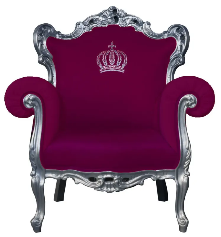 Sofort Bestellen Pompöös by Casa Padrino luxury baroque armchair pink / silver - Pompöös baroque armchair designed by Harald Glööckler