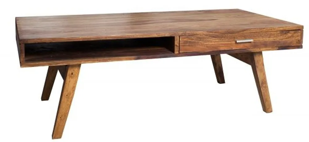 Top-Preis Casa Padrino designer solid wood coffee table nature 120 x 40 cm - living room table