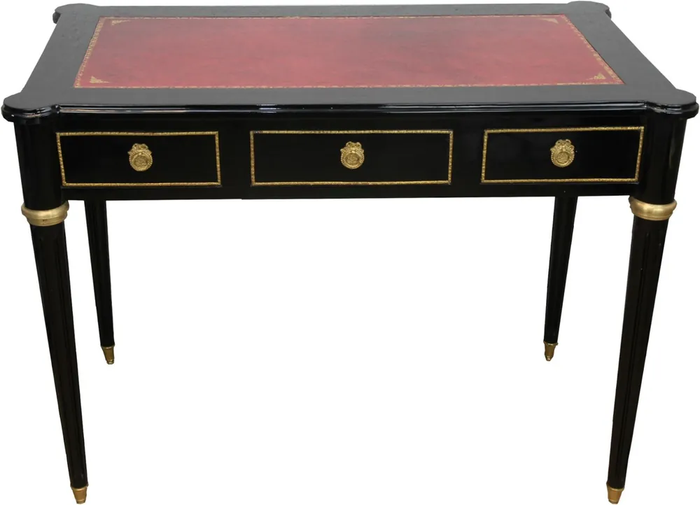Casa Padrino Baroque Desk Black / Gold / Bordeaux Secretary Luxury Furniture Wochenendangebot