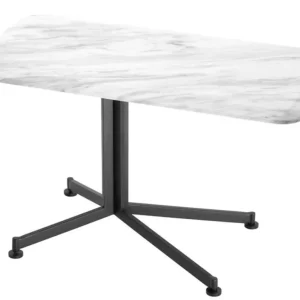 Markenware Casa Padrino luxury side table white / black 90 x 50 x H. 54 cm - Living Room Furniture