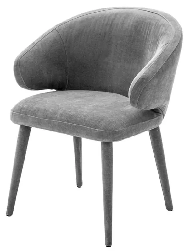 Neuheit Casa Padrino designer dining chair gray 62 x 55 x H. 79 cm - Luxury Furniture