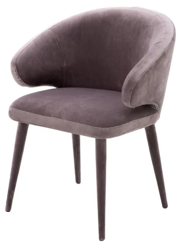 Bestseller Casa Padrino designer dining chair taupe 62 x 55 x H. 79 cm - Luxury Furniture