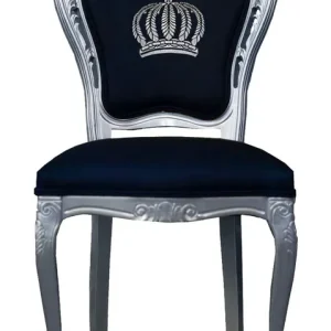 Rabatt Pompöös by Casa Padrino luxury baroque dining chair black / silver - Pompöös baroque chair designed by Harald Glööckler