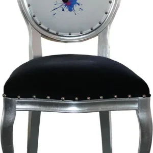 Pompöös by Casa Padrino Luxury Baroque Dining Chair Black / Red / Gold - Rose - Pompööser Baroque Chair designed by Harald Glööckler Bestpreis