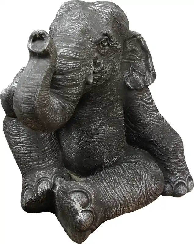 Casa Padrino Luxury Sculpture Elephant Dark Gray 55 x 53 x H. 53 cm - Limited Edition Letzte Chance