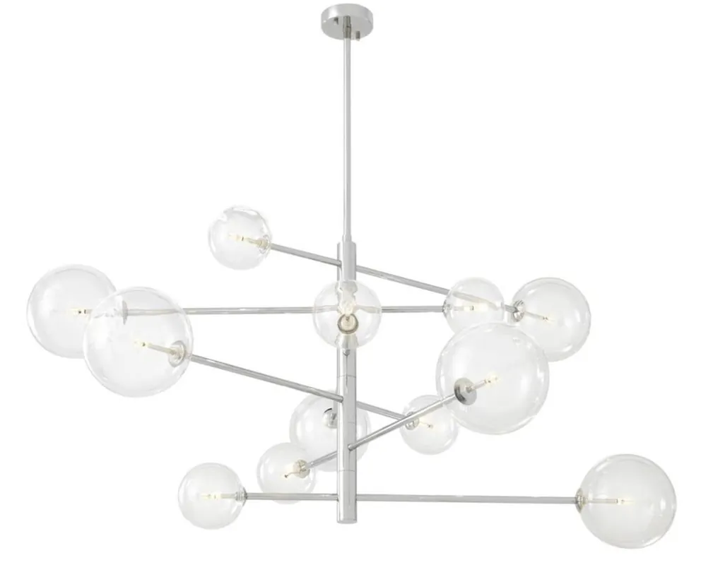 Casa Padrino Luxury Halogen Chandelier Silver Ø 130 x H. 67 cm - Luxury Quality Rabatt
