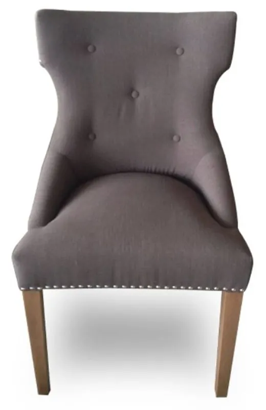 Neue Kollektion Casa Padrino luxury dining chair dark gray / brown 59 x 65 x H. 98 cm - Dining Room Furniture