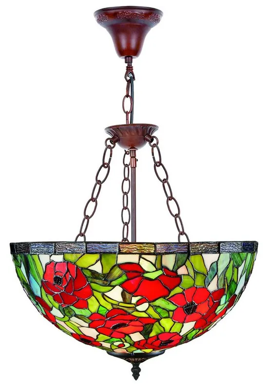 Casa Padrino Tiffany Pendant Lamp Multicolor Ø 40 x H. 110 cm - Handmade Tiffany Pendant Light Kracherpreis