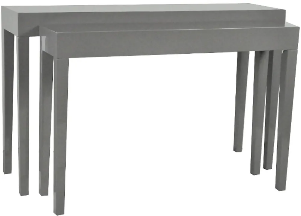 Sonderaktion Casa Padrino luxury consoles set of 2 dark gray - Handmade Lacquered Furniture