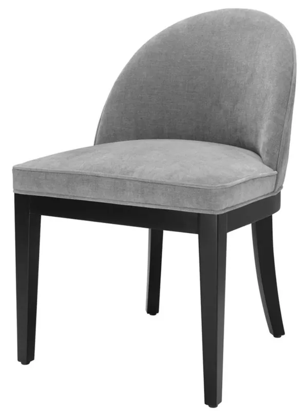 Ausverkauf Casa Padrino luxury dining chair gray / black 55 x 61 x H. 84 cm - Luxury Furniture