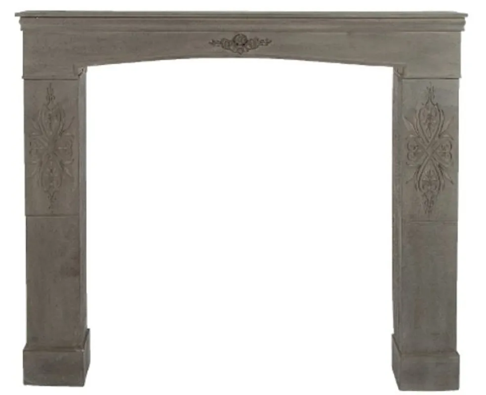 Preis Gesenkt Casa Padrino Country Style Fireplace Surround Antique Gray Brown 113 x 19 x H. 101 cm - Handmade Shabby Chic Furniture