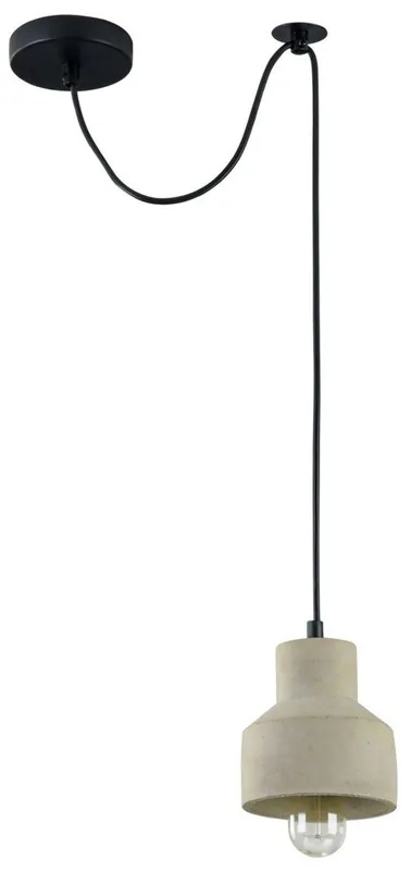 Nur Heute Casa Padrino Hanging Lamp / Pendant Lamp Gray Ø 12.5 x H. 13.5 cm - Modern Lamp with Concrete Lampshade