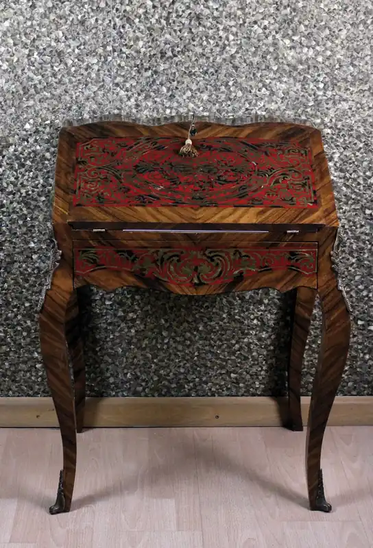 Schnäppchen Casa Padrino Baroque Secretary Mahogany Brown Boulle Inlaid B 74 x H 91 x D 38 cm- Secretary Antique style