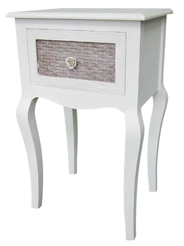 Casa Padrino country style telephone table light gray / brown 40 x 32 x H. 68 cm - Handmade Side Table with Drawer Highlight