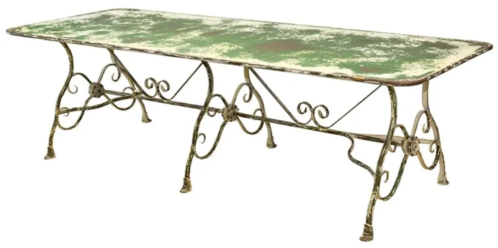 Neue Kollektion Casa Padrino Art Nouveau Garden Table Antique Green 250 x 90 x H. 75 cm - Art Nouveau Garden Furniture