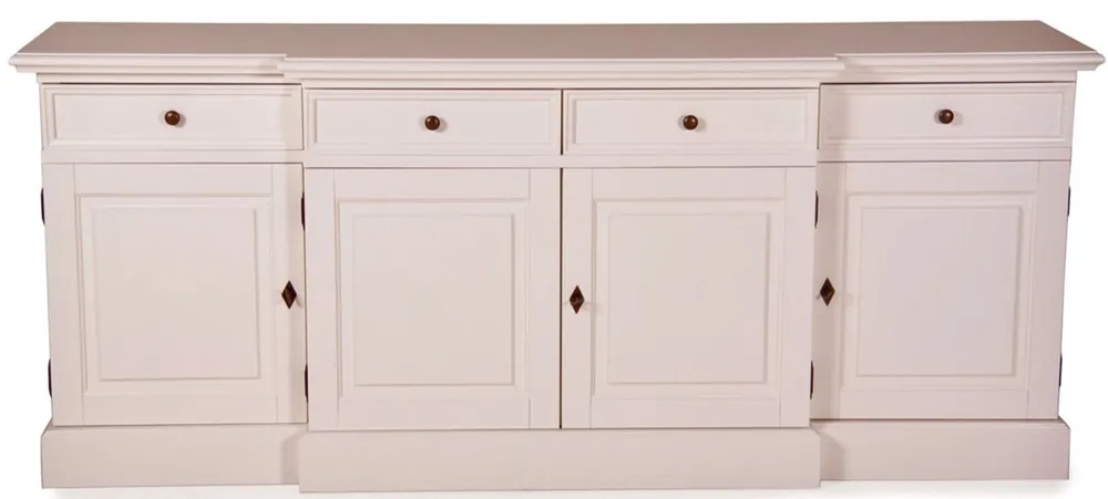 Angebot Casa Padrino Shabby Chic Country Style Dresser White W 217 cm - H 90 cm Furniture Hallway Dining Cabinet