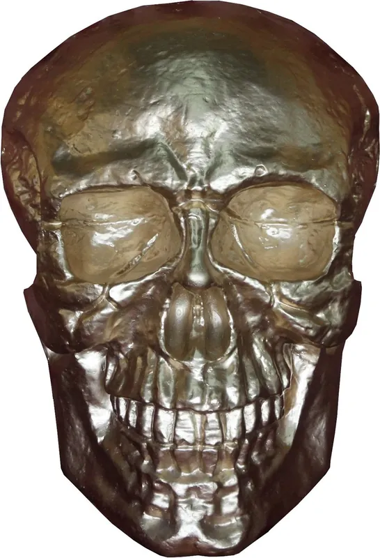 Kracherpreis Casa Padrino Sculpture skull skull gold B. 30 cm H. 43 cm - deco figurine