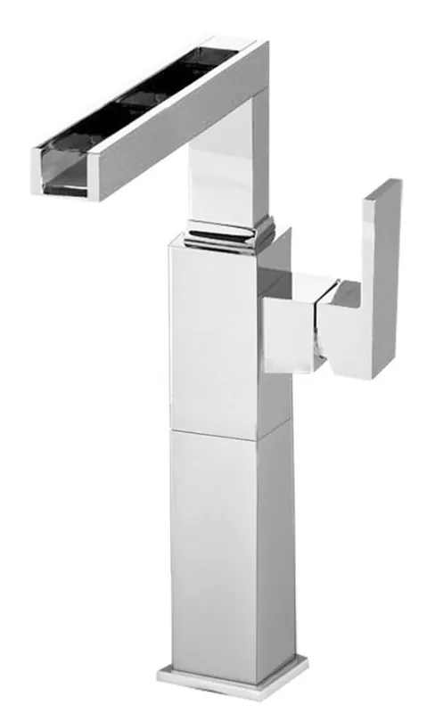 Luxury Bathroom Sink Faucet Silver H. 31 cm - Single-Lever Basin Mixer with Waterfall Spout Saisonangebot