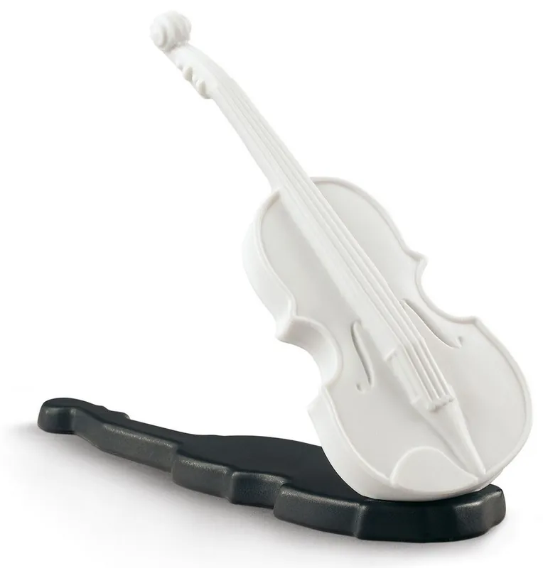 Saisonangebot Casa Padrino Luxury Porcelain Violin White / Black 15 x H. 11 cm - Living Room Decorative Sculpture