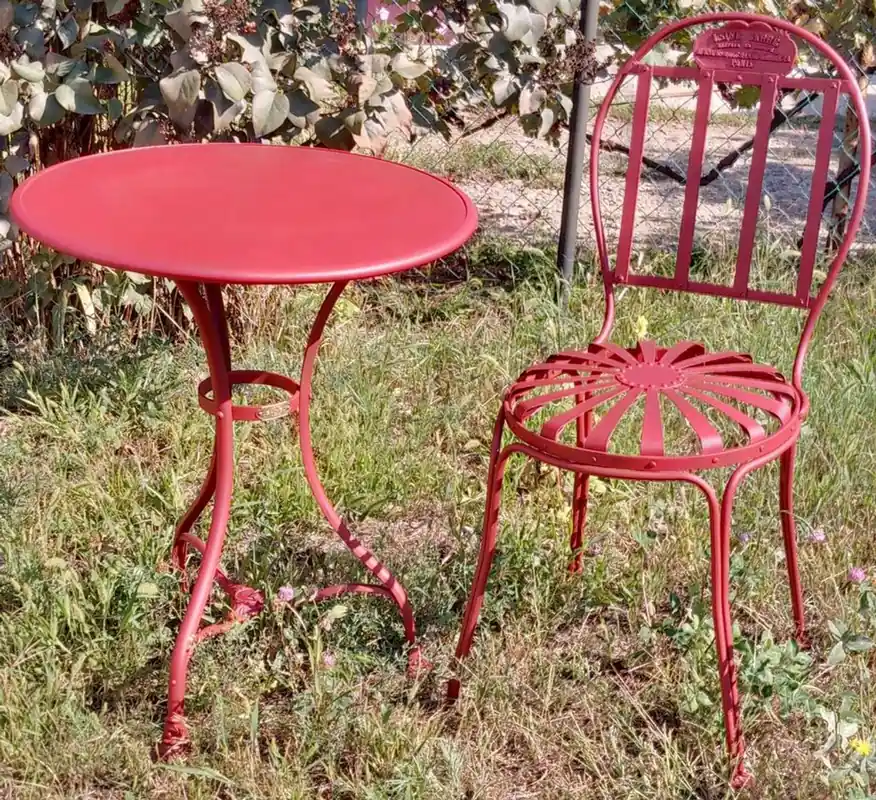 Heißes Angebot Casa Padrino Art Nouveau Garden Furniture Set - Various Colors - Garden Table & Garden Chair in Art Nouveau