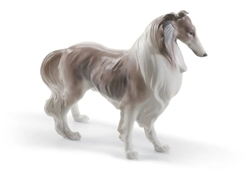 Günstig Casa Padrino Luxury Porcelain Shetland Shetland Sheepdog Sculpture Brown / White 25 x H. 19 cm - Handmade & Handpainted Deco Figurine