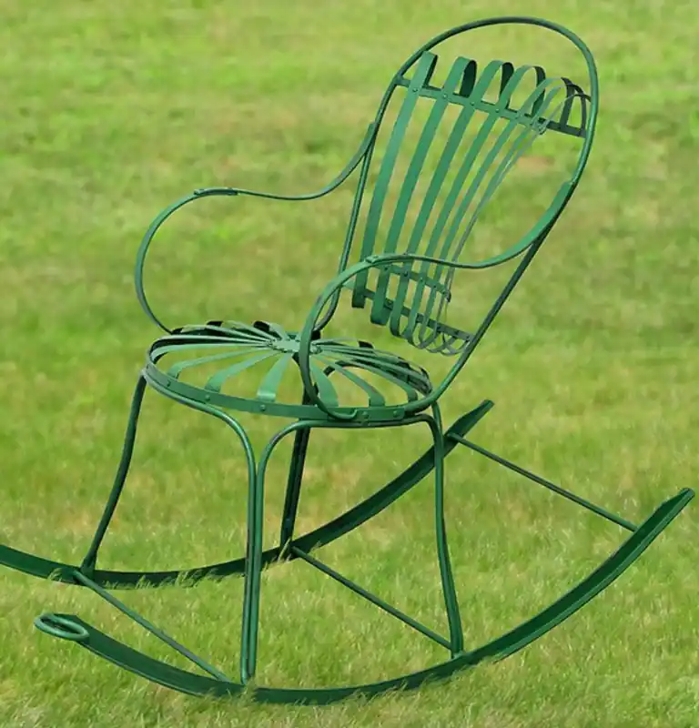 Super-Preis Casa Padrino Garden Rocking Chair 46 x 130 x H. 95 cm - Various Colors - Handmade Wrought Iron Garden Furniture